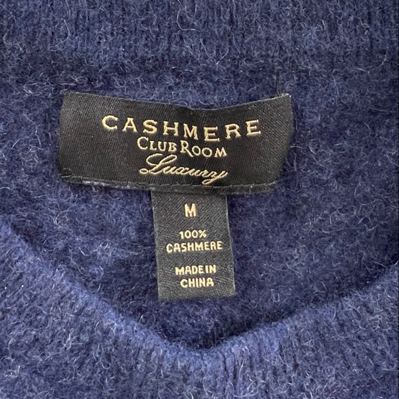 Club Room Navy Crewneck Sweater - Picture 2 of 6